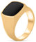 Akitsune Opus Ring | Design-Ring Frauen Herren Edelstahl Groß Minimalistisch Siegel - Gold - US 7