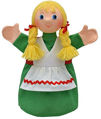 MUBRNO 22833B Mädchen Marenka Textilhandpuppe, Grün
