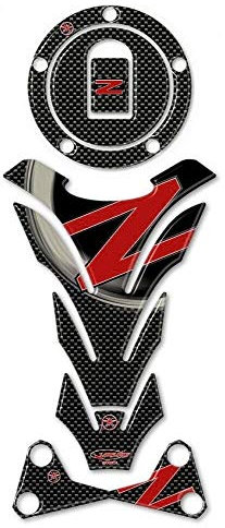 labelbike - 3D Aufkleber-Set Carbon-Rot kompatibel mit Kawasaki Z750-Z1000 bis 2006
