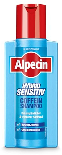 Alpecin Hybrid Shampoo 1x 375ml | Natural Hair Growth Shampoo for Sensitive and Dry Scalps | Energizer for Strong Hair | Hair Care for Men Made in Germany