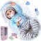 ZIYIUI Reborn Puppen 22 Zoll 55 cm Lebensecht Reborn Baby Mädchen Weiches Silikon Vinyl Reborn Babys Toddlers Neugeborenes Spielzeug Weihnachts Geschenk