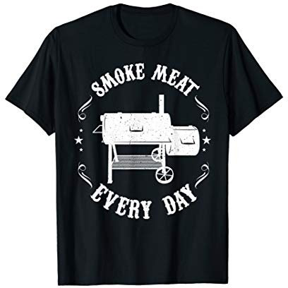 Funny BBQ Pit Reverse Flow Smoker Accessory Dad Grill Gift T-Shirt