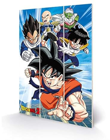 Pyramid International Dragon Ball Z Wooden Print (Strength and Heart of a Hero), 20cm x 29.5cm – Official Merchandise