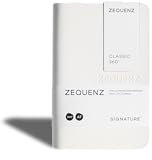 Zequenz Signature Classic 360° Notizbuch A7 – Softcover, 85 Blatt, flachliegend & flexibel, 100g/m² Papier, Blanko, Blanko, Weiß, füllerfreundlich & minimalistisch