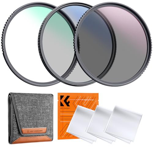 K&F Concept Filter Set K-Serie 58mm Filter Kit MC UV Filter+ Polfilter (CPL)+Neutral Dichte Graufilter(ND4)
