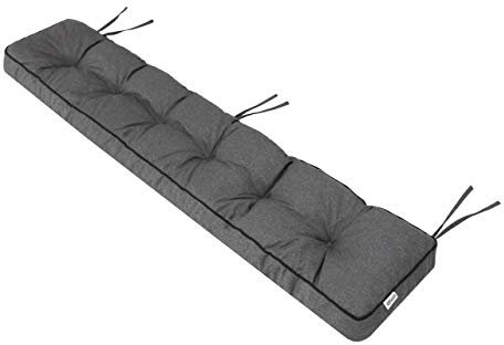 Bankkissen Bankauflage Auflage Kissen Polster Bankpolster Outdoor - Bankauflage Auflage für Bänke in Haus und Garten Sitzkissen 150x40 cm Graphit