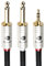 BOAACOUSTIC JIB Cavo Jack 3.5mm a 2x 6.35mm Mono Qualità Audiofila,Cavo Inserimento Audio 3,5mm a Doppio 6,35mm, per Collegare Smartphone, Mixer, Amplificatore, Tablet, Altoparlante 3,0m