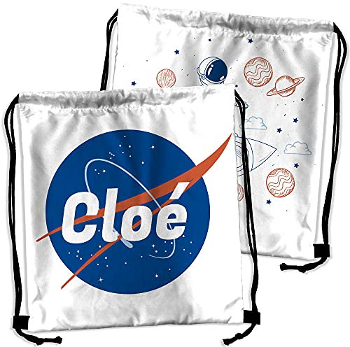 LolaPix Sack-Rucksack für Kinder. Personalisiertes Geschenk mit Namen. String-Rucksack. Verschiedene Modelle. NASA