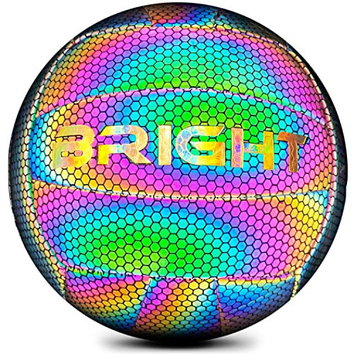 BRIGHT™ Leuchtender Volleyball - Reflektierender Holografie Volleyball für draußen und drinnen - Ideal für Groß und Klein - Unisex - Offizielle Größe 5