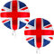 Toyland® Folienballons, 45,7 cm, rund, Union Jack, 2 Stück