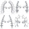JeweBella Ohrstecker Silber 925 Damen Perlen Ohrklemme Kristall Zirkonia Stern Ohrringe Silber Hypoallergen Knorpel Crawler Ohrstecker Set für Damen Mädchen