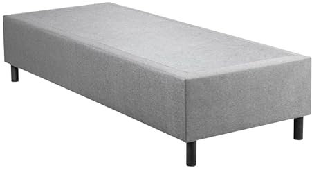 bonni Hotel Box Bett 2in1 Polsterbett 80x200cm Einzelbett Holzbett Bettgestell (Grau)