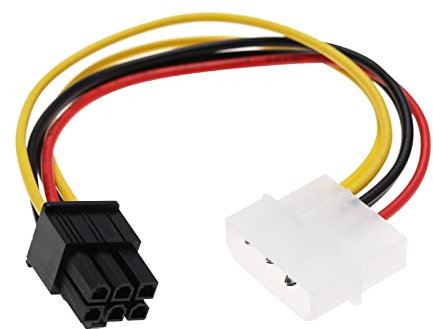 VGOL 2pcs 4 Pin Molex Maschio a 6 Pin PCI-E Maschio Scheda Grafica Cavo di Alimentazione Adattatore Express Cavo Adattatore Grafico Cavo di Conversione 18AWG 18cm