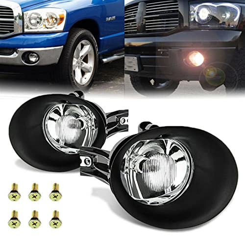 EMTOG Nebelscheinwerfer Montageset Frontstoßstange Lampe passend for Dodge Ram 1500 2500 3500 2002–2008 Autozubehör Abdeckung für Nebelscheinwerfer (Size : Fog Light Set)