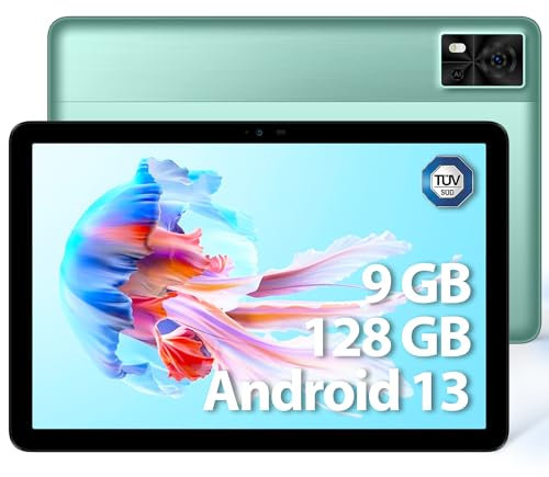 DOOGEE T10E Tablet Android 13, 9GB +128GB(TF 1TB), 10.1 HD Display Tablet 10 Pollici, Octa-Core, 4G LTE Dual SIM | 5G WiFi | 6580mAh | Bluetooth 5.0 | 1280 * 800 | 5MP+8MP | GPS