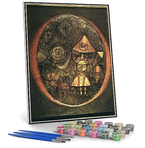 Malen nach Zahlen für Erwachsene Kits Märchen des Zwergs Gemälde von Paul Klee DIY Ölgemälde Malen nach Zahlen Kits