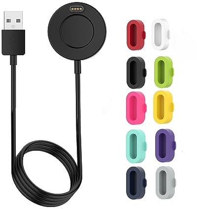 HOMTERN Charger for Garmin Fenix 7 7S 7X/6 6S 6X/5 5S 5X,Vivoactive 3/4/4S,Instinct 2/2S/2X,Venu 2/2S/2 PLUS/SQ/SQ 2 and Forerunner Series,3.3ft USB Charging Cable with 10 Dust Plugs