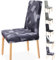 Zindoo Stuhlhussen 6er Set Groß Stretch Stuhlbezug, Zauberwürfel Muster Abnehmbarer Waschbar Stuhl Hussen für Hotels, Restaurants, Hochzeiten, Party Deko