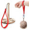 SPRHR Handgelenk Garnhalter aus Holz Ø 10cm, 360° Drehung Tragbarer Garnhalter Handgelenk, Garnhalter mit Handschlaufe, Garnaufbewahrung, Verhindert Garnverheddern, Geschenk für Bastelliebhaber