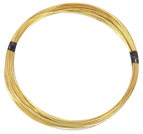 PATIKIL 30Gauge/0.25mm 1mm Width 19.69 Feet Flat Brass Wire for Jewelry Making DIY Earring Wrapping Art Craft Decoration, Brass