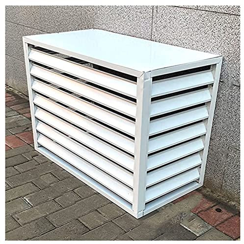 Sichtschutzzaun-Abdeckung,Abdeckung für Klimaanlage,Sichtschutz für Mülleimer,Allwetter-Blumenständer,Aufbewahrungsregal (Farbe: Weiß,Größe: 100 x 50 x 70 cm)