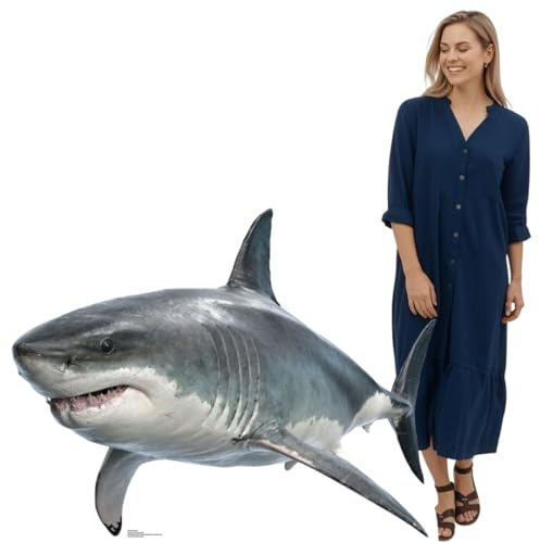 Star Cutouts Shark Cardboard Cutout Real Height 94cm Width 120cm