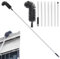 Brosse de nettoyage de gouttière – Brosse de nettoyage extensible pour gouttière de toit, brosse de nettoyage extra longue | Outil de nettoyage de gouttière avec 7 extensions en aluminium, outils de