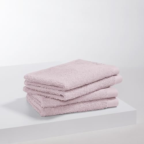 s.Oliver 4 TLG Gästehandtuch Set - 100% Baumwolle, 600 g/m², weich & angenehm, 4X Gästehandtücher rosa