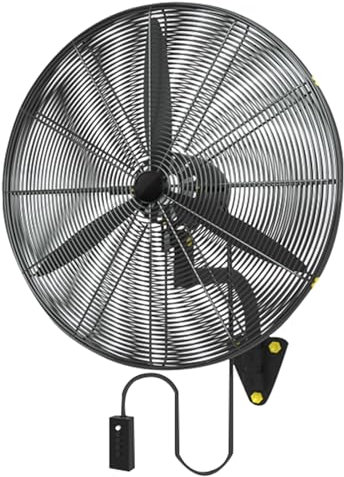 Ventilador De Pared Para Exteriores, Ventilador Industrial De 3 Velocidades 55 Cm 68 Cm 78 Cm Ventiladores Oscilante Negros Para Garaje, Hotel Con Distancia Del Viento De Hasta 12 M(Φ 27 pulgadasx 31