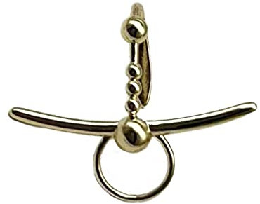 NIHENHAO Faux anneau de lèvre en argent et or - Bijou percé - Faux piercing - Diamant