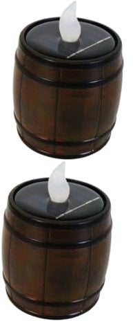 KONTONTY 2pcs Solar Candle Light Mini Candle Decor Candles Tealight Solar Panel Tea Lights Mini Solar Tea Lights Decorative Candles Solar Tea Candles Outdoor Candles Plastic