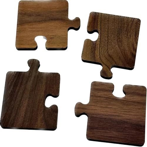 Juego de 4 posavasos de mesa con soporte, posavasos de bebidas de bar de rompecabezas para decoración del hogar, portavasos redondos de vidrio, tapete de calentamiento, decoración de mesa de café y