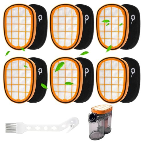 Inwee 6 Filtri Aspirapolvere Philips SpeedPro Max Aqua Plus FC5005/01, Filtri Accessori di Ricambio per Philips FC6812 FC6813 FC6822 FC6823, XC7042/01 Filtri di Ricambio per Philips FC5005/01