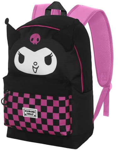 Sanrio Kuromi Chess-Fan HS Backpack 2.2, Black, 31 x 44 cm, Capacity 24 L