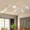 Lichtmaler LED Deckenlampe 6 Flammig Deckenspots - Deckenleuchte GU10 Weiß Deckenstrahler Schwenkbar 330°Industrial Schlafzimmerlampe Wohnzimmer Ohne Leuchtmittel