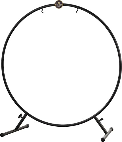 Sonic Energy 32 Round Gong Stand, Schwarz (TMRGS1) | Zubehör für Gong/Tam Tam bis 80 cm, rund, zerlegbar, pulverbeschichteter Stahl