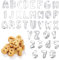 36 Stück Ausstecher Buchstaben Edelstahl, Buchstaben Und Zahlen Ausstecher, Kekse Ausstechform, Edelstahl Ausstechformen, Buchstaben-Ausstechformen aus Metall, zum Ausstechen von Gebäck, Teig usw