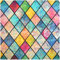 Haton Stained Glass Window Film, Rainbow Window Privacy Film, Decorative Sun Blocking Glass Clings Stickers, Static Cling Colorful Lattice Coverings Decals for Home Door 60x200cm