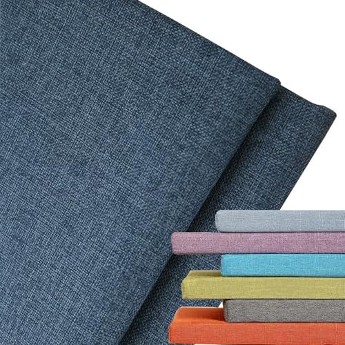 ELYSYSRL 5cm Dicke Sitzkissen Bank Bezug, Ersatzbezug für Sitzauflage, Leinen Bezug für Bankauflage Bankkissen, Gartenbank Auflage Outdoor Bezug, Waschbare Sitzauflage Kissenbezug(Blau,80x35x5cm)