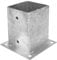 Bolt Down Fence Post Support Heavy Duty Galvanised Square Foot Base Bracket 100mm x 100mm (4 x 4)