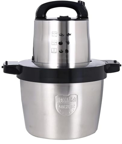Food Chopper Electric for Vegetables, Fruits, and Nuts - Stainless Steel Meat Grinder, 6L Bowl, 1600W with 4 Sharp Blades