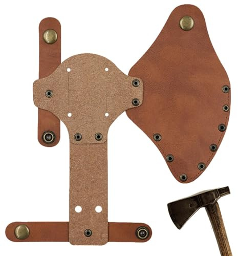 Axe Head Sheath Faux – premium elegant compact Leather Axes Camping, lightweight, portable, Cover Protector Tool, Hatchet Protect Tomahawk | Multipurpose Outdoor Indoor Utility