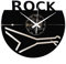 Vinyl-Plattenuhr, Vintage-Geschenk, wanduhr Handgefertigt, Sofortige Karma - Bassgitarre/Rockmusik