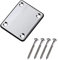 1 Set Metal 4 Hole Guitar Neck Plate Neckplate for Fender Strat Stratocaster Tele Telecaster Guitar/Bass (Chrome)