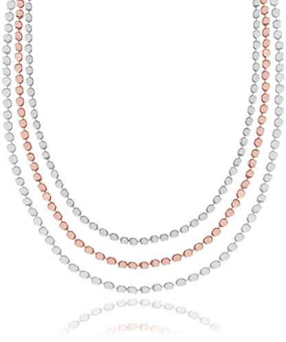 Joma Jewellery Pretty Pebbles silver and rose gold layered chains necklace