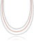 Joma Jewellery Pretty Pebbles silver and rose gold layered chains necklace