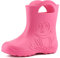 Ladeheid Stivali Bambino e Bambina in Gomma Comodi Stivali Pioggia Bambino con Motivo a Rana LA-CA-01 (Rosa, 28/29 EU)
