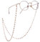 cooltime Silver/Rose Gold Heart Eyeglass Chain Women Eyewear Accessories (Gold-White Rubber)