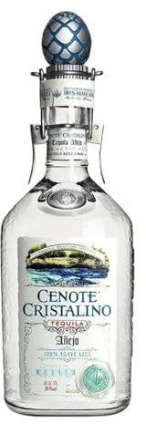 Tequila Cenote Cristalino. Tequila premium galardonado, elaborado con 100% de agua volcánica natural de agave azul Weber. Tequila artesanal fresco y delicado,perfecto para cócteles.40% de alcohol 70cl
