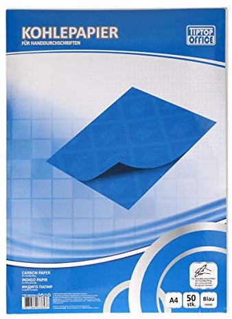 TIPTOP OFFICE Kohlepapier für Handschrift, Blau, 50 Stk
